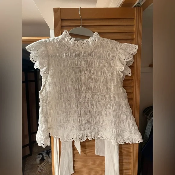 Sezane Liorane Blouse Ecru - Size 4 - Picture 1 of 8